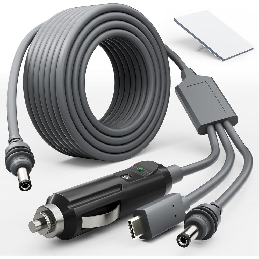 FACIA 3-in-1 Power Cable for Starlink Mini Car + USB-C + DC Input 2M-5M