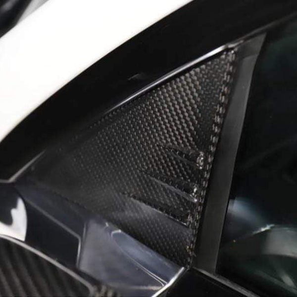 FACIA Dry Carbon Fiber A-Pillar Trim for Model 3/Y 3 Finishes 3D Laser Fit LHD/RHD