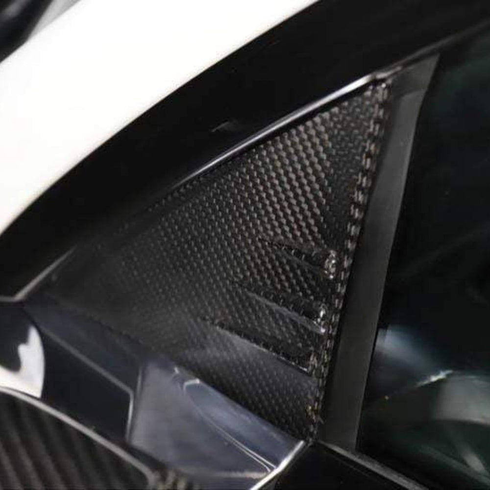 FACIA Dry Carbon Fiber A-Pillar Trim for Model 3/Y 3 Finishes 3D Laser Fit LHD/RHD