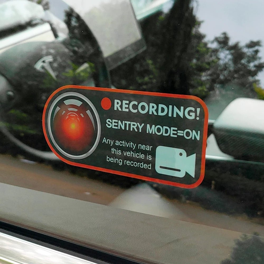 FACIA Anti-Theft Warning Sentry Mode Clings (4pcs) for Tesla