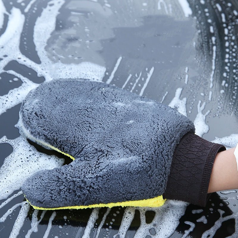 FACIA Bear Paw Coral Fleece Cleaning Gloves (2-Pack) Scratch-Free Lint-Free 3 Colors