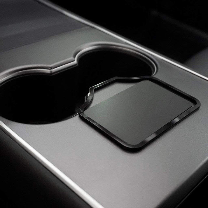 FACIA Acrylic Center Console Card Key Holder for Model 3/Y Gloss Black Anti-Slip