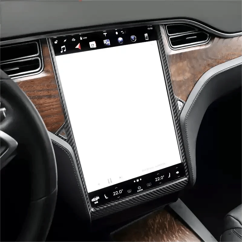 FACIA Center Display Frame Dry Carbon Fiber Overlay for Model S/X 2014-2020
