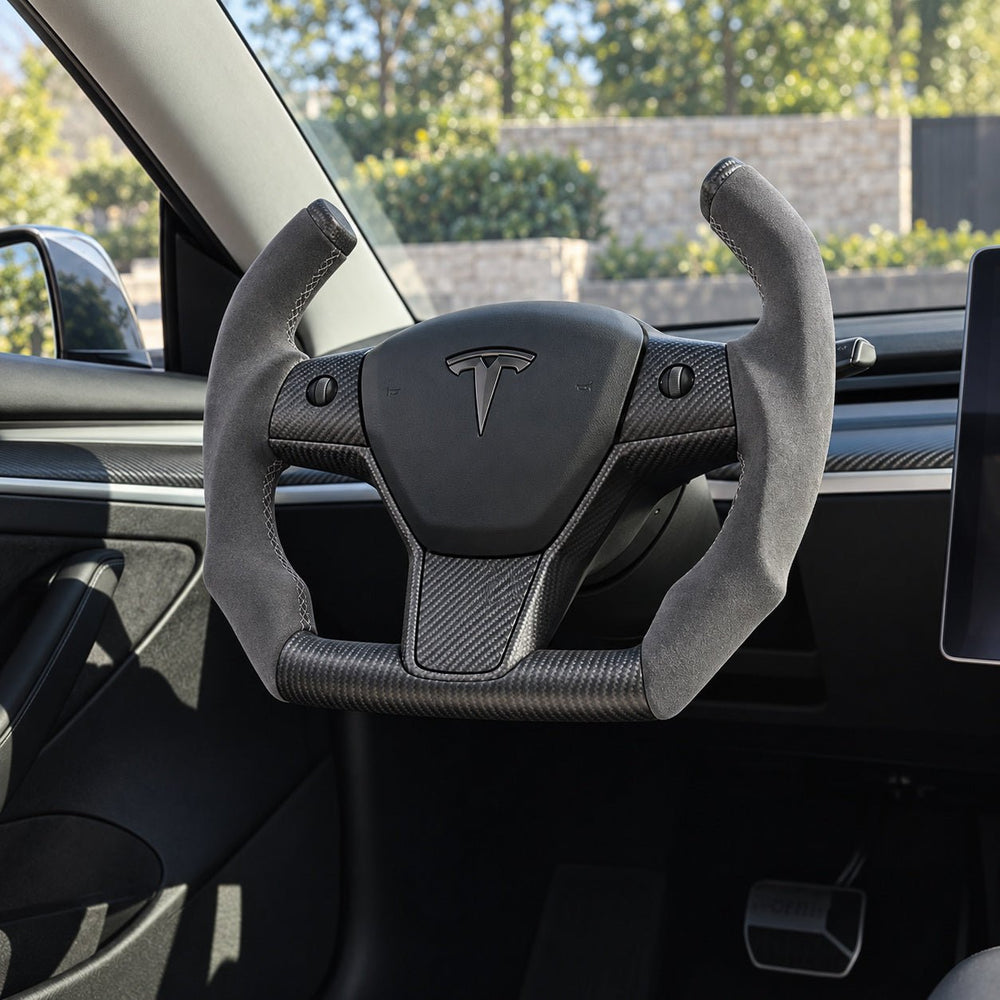 FACIA Custom Carbon Fiber Steering Wheel for Tesla Model 3 / Y F1 Style