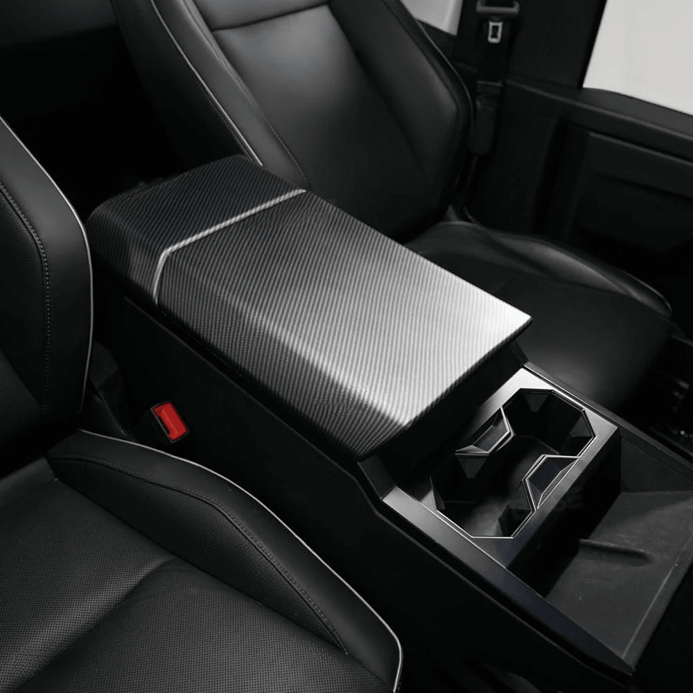 FACIA Cybertruck Armrest Carbon Fiber Style ABS Protective Trim Overlay