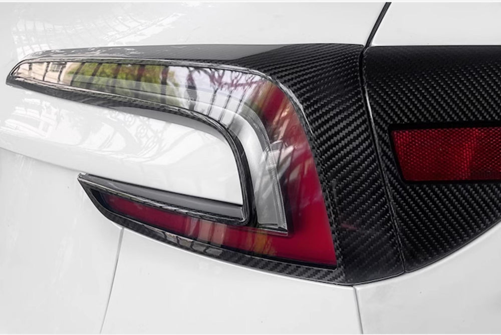 FACIA Dry Carbon Fiber Tail Light Cover for Model 3 Highland (2 pcs)