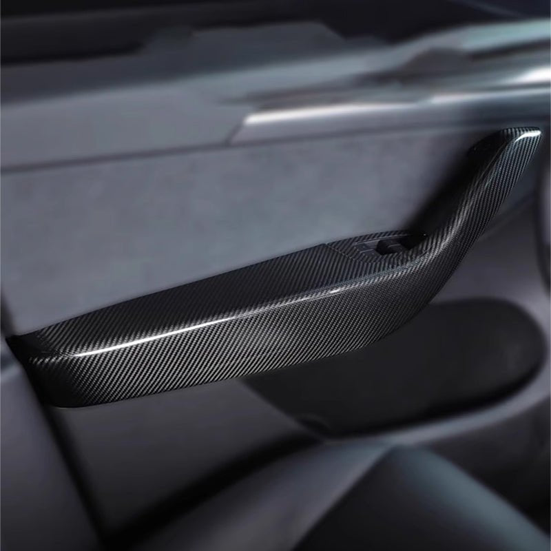 FACIA Dry Carbon Fibre Door Armrest Covers for Tesla Model Y / Model Y Juniper