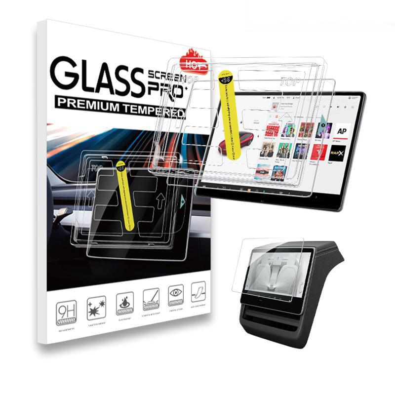 FACIA Front and Rear Display Tempered Glass Screen Protector for Model Y Juniper / 3 Highland