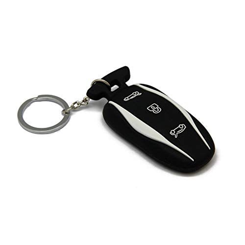 FACIA Premium Silicone Tesla Key Fob Cover Embossed Buttons Model S Design Waterproof