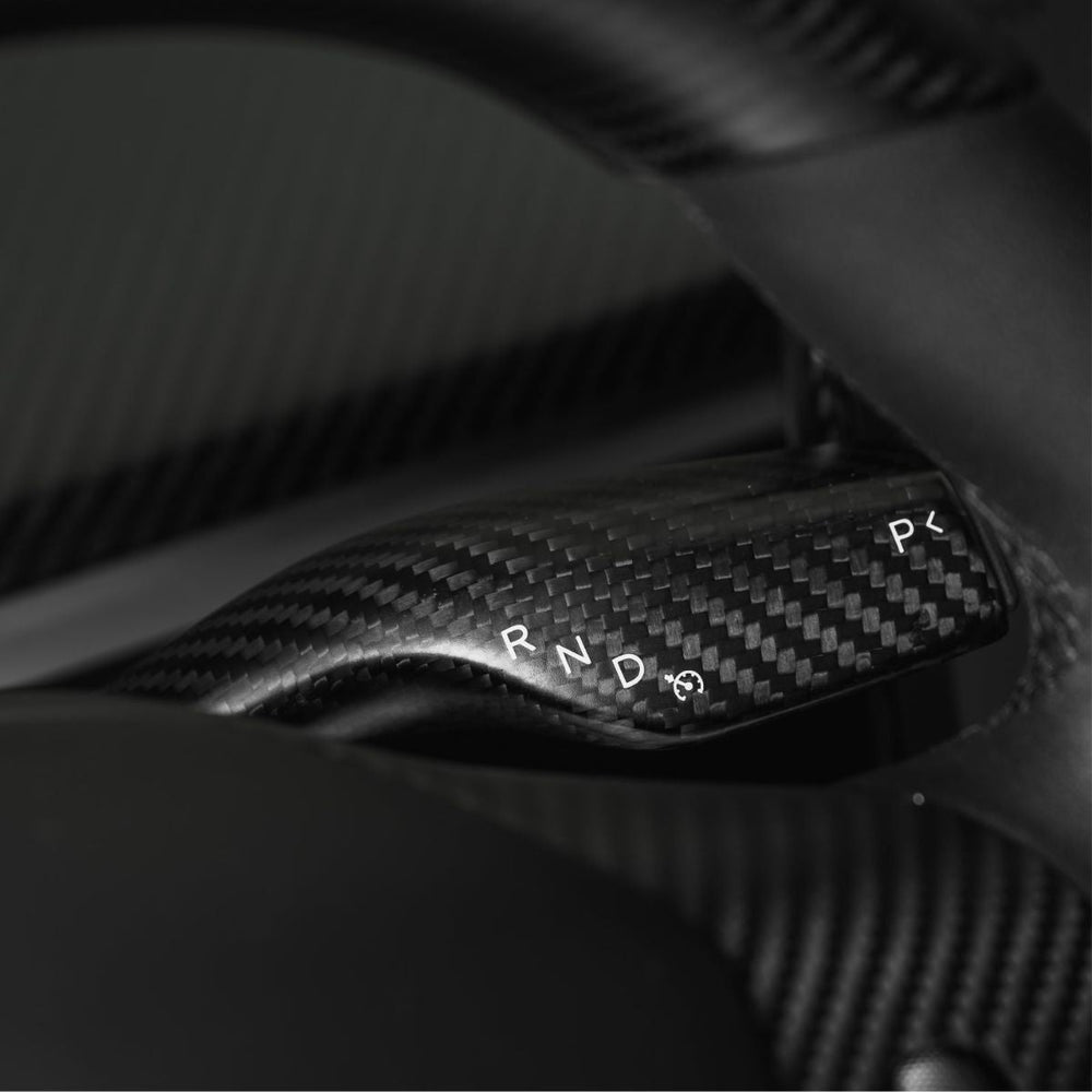 FACIA Model 3 / Y Turn Signal Stalk Cover Dry Carbon Fiber Interior Mods
