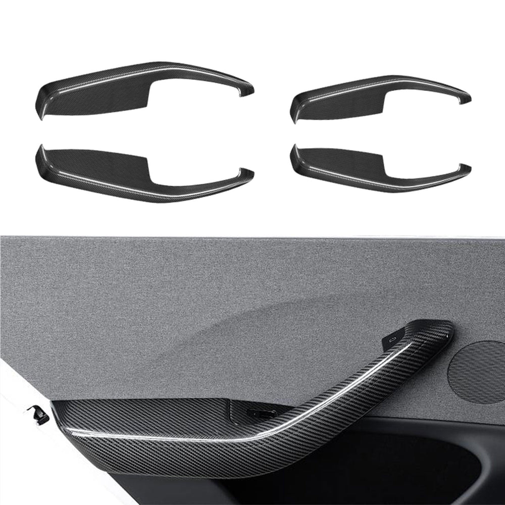 FACIA Real Dry Carbon Fiber Door Armrest Cover Overlays for Model 3 Highland