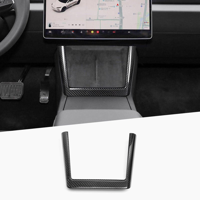 FACIA Real Dry Carbon Fiber Wireless Charging Frame for New Model Y and Model 3 Highland