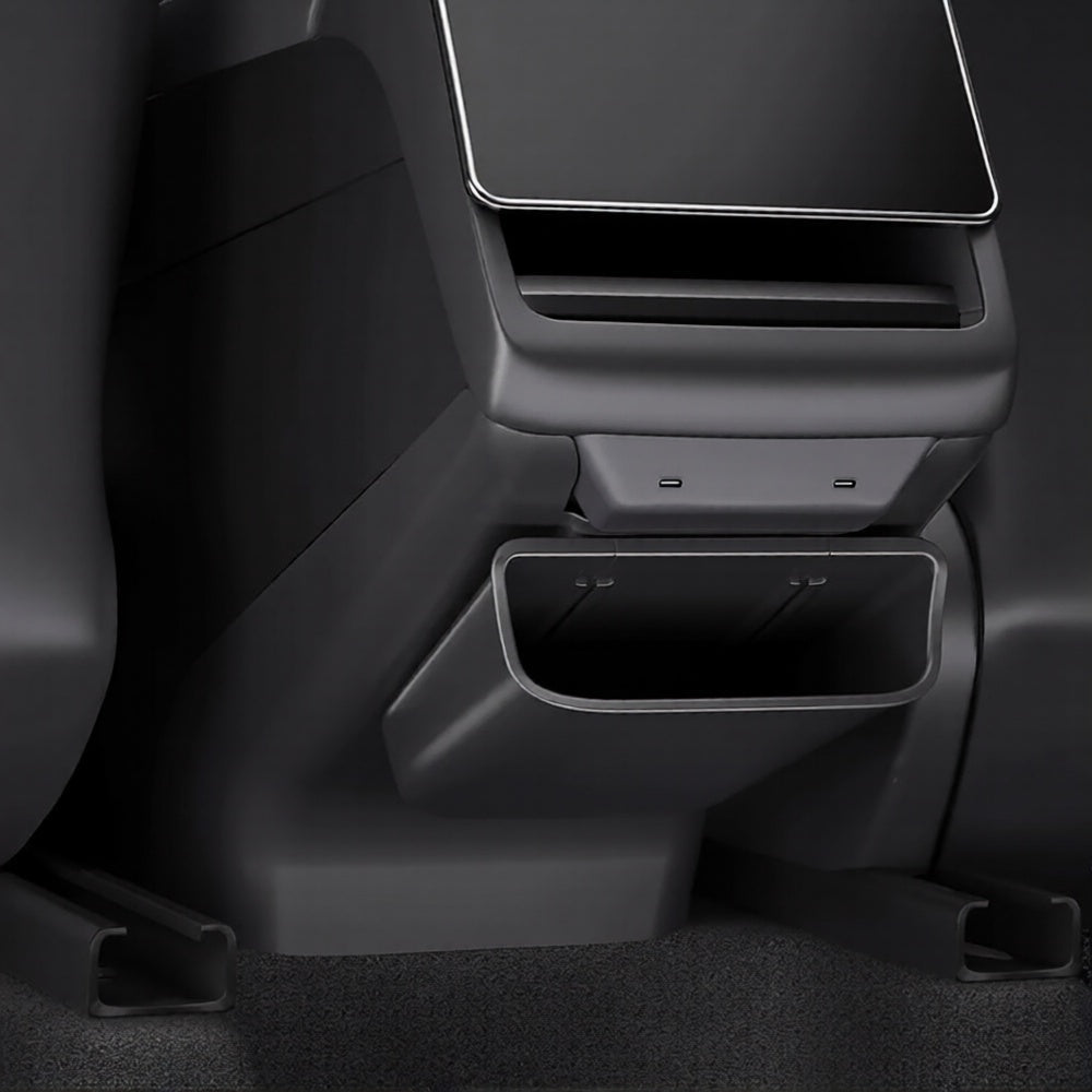 FACIA Rear Center Console Cover and Storage Box for Model 3 Highland and Model Y Juniper TPE Protection