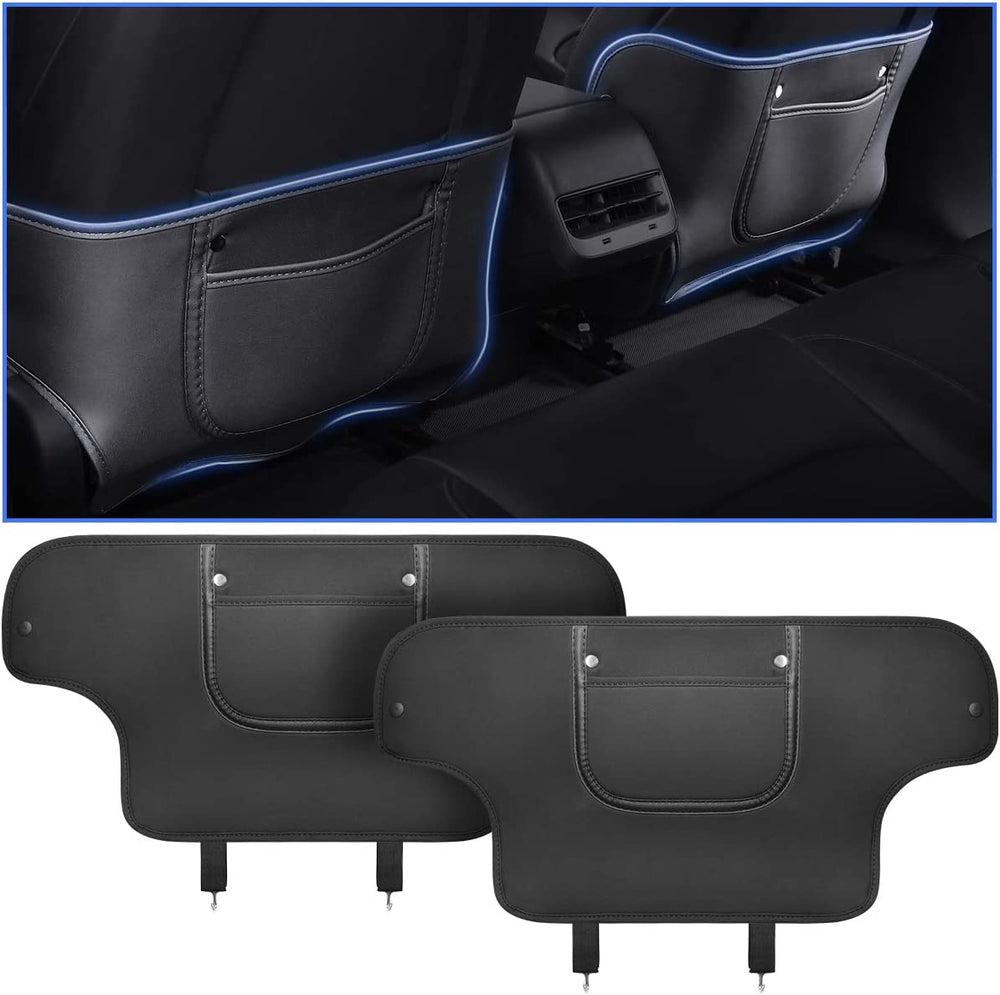 FACIA Seat Back Kick Protector for Model 3/Y Storage Pockets Easy Clean