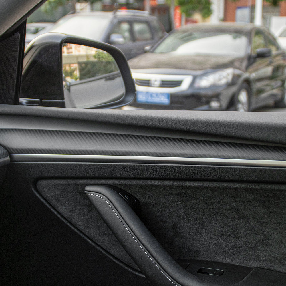 FACIA Model 3 / Y Door Panel Trim Carbon Fiber Interior Mods 2pcs