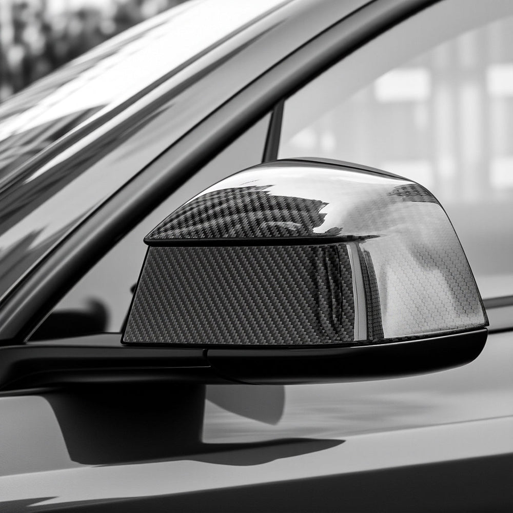 FACIA Side Mirror Cover for Model Y Juniper (OEM Style) Dry Carbon Fiber Exterior Mods