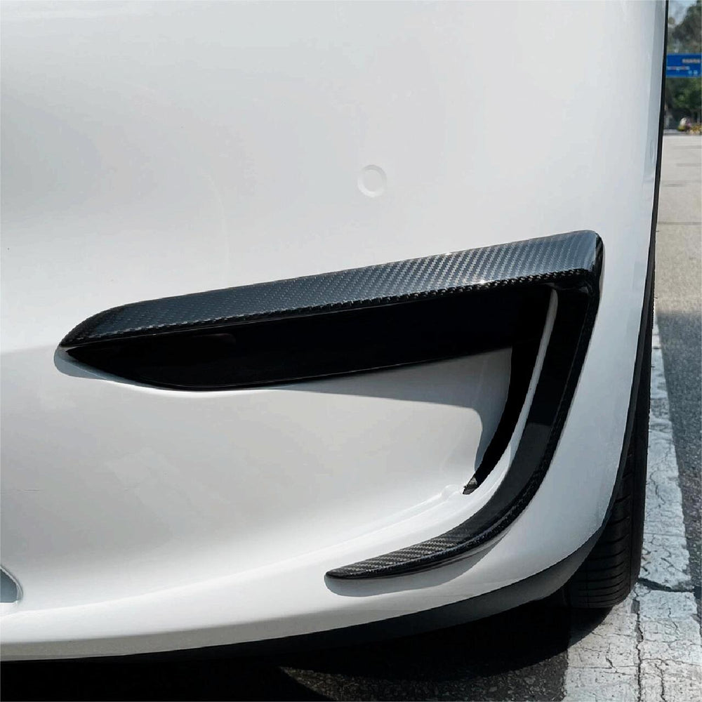 FACIA Tesla Model 3 Fog Light Trim Carbon Fiber Exterior Mods