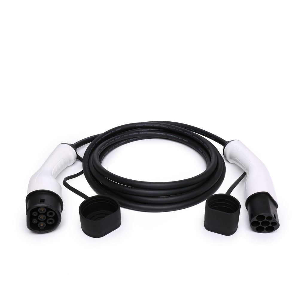 FACIA Type 2 to Type 2 EV Charging Cable 22kW/32A 16ft 3-Phase Premium Copper IP54 2-Year Warranty