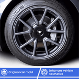 FACIA 18 inches 19 inches Hub Center Caps for Model 3 (2017-2023) Quick-Snap and Tool-Free