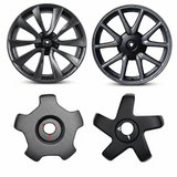 FACIA 18 inches 19 inches Hub Center Caps for Model 3 (2017-2023) Quick-Snap and Tool-Free