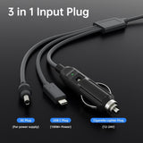 FACIA 3-in-1 Power Cable for Starlink Mini Car + USB-C + DC Input 2M-5M