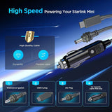 FACIA 3-in-1 Power Cable for Starlink Mini Car + USB-C + DC Input 2M-5M