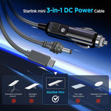 FACIA 3-in-1 Power Cable for Starlink Mini Car + USB-C + DC Input 2M-5M