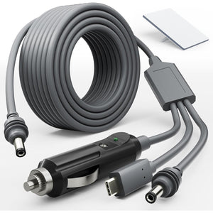 FACIA 3-in-1 Power Cable for Starlink Mini Car + USB-C + DC Input 2M-5M