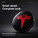 FACIA 4 Pcs Hub Caps Covers Car for Tesla Model 3/Y/S/X (Diameter 56MM)