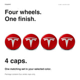 FACIA 4 Pcs Hub Caps Covers Car for Tesla Model 3/Y/S/X (Diameter 56MM)