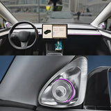 FACIA TESERY 4D Rotating LED Ambient Tweeter Speakers for Model Y Juniper / Model 3 Highland