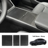 FACIA Dry Carbon Fiber Center Console Cover For Model Y Juniper / Model 3 Highland / Model YL