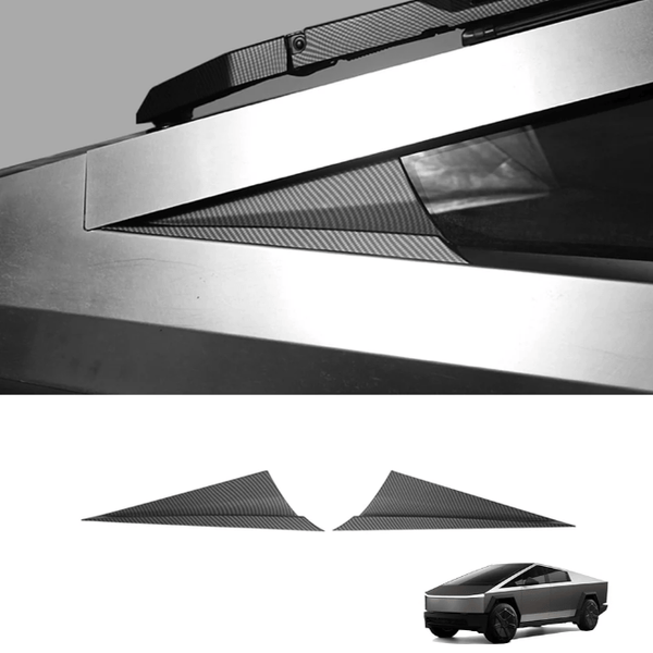 FACIA A-Pillar Triangle Spoiler Covers for Cybertruck ABS Carbon Fiber Pattern TESERY