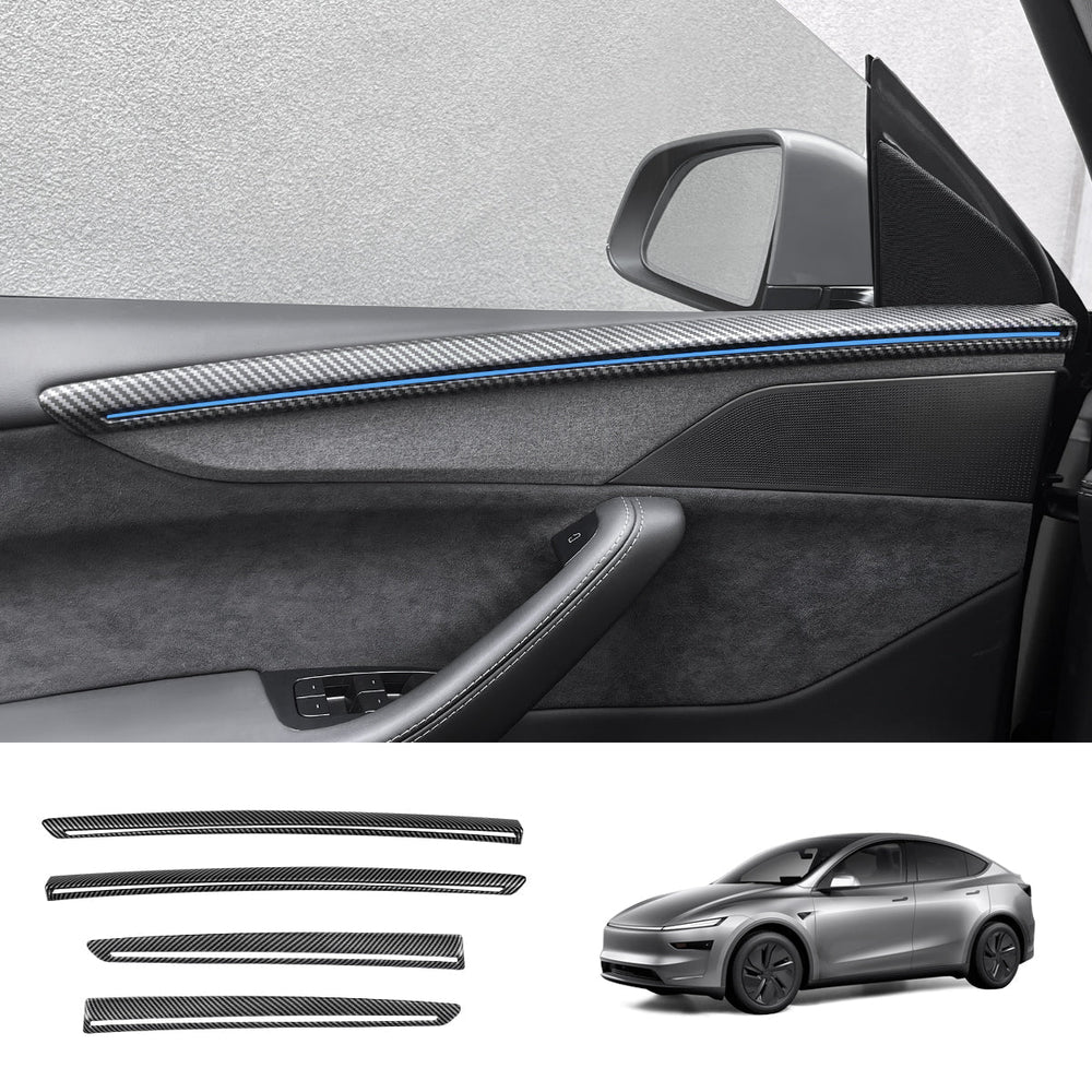 FACIA ABS Interior Door Panel Upper Trim Covers (4Pcs) for Tesla Model Y Juniper