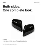 FACIA ABS Mirror Covers for Model 3/Y 4 Finishes 3M Tape Scratch Protection 3 Versions