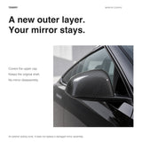 FACIA ABS Mirror Covers for Model 3/Y 4 Finishes 3M Tape Scratch Protection 3 Versions