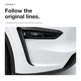 FACIA ABS Split Front Fog Light Bezel Cover for Model Y Juniper and YL 6-Seater