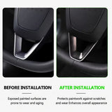 FACIA ABS Steering Wheel Button and V-Shape Trim Cover for Model Y Juniper Tesery