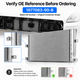 FACIA A/C Condenser for Tesla Model 3 2017¨C2020 (1077083-00-B)