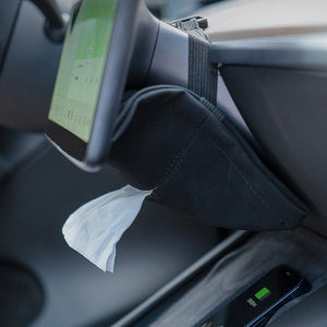 FACIA Alcantara Hidden Tissue Box for Tesla Model 3 and Model Y