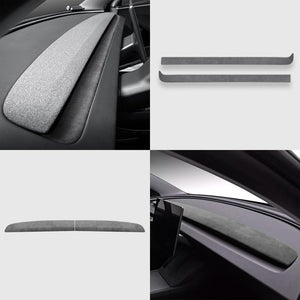 FACIA Alcantara Spliced Dash Trim for Tesla Model 3 Highland / Model Y Juniper (2PCS)