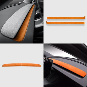 FACIA Alcantara Spliced Dash Trim for Tesla Model 3 Highland / Model Y Juniper (2PCS)