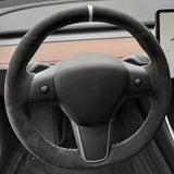 FACIA TESERY Alcantara Steering Wheel Cover for Model 3 / Y