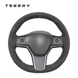 FACIA TESERY Alcantara Steering Wheel Cover for Model 3 / Y