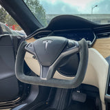 FACIA TESERY Custom Yoke Steering Wheel Replacement for Tesla Model X / S 2012-2020