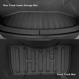 FACIA All Weather Front Rear Trunk Mats for Cybertruck