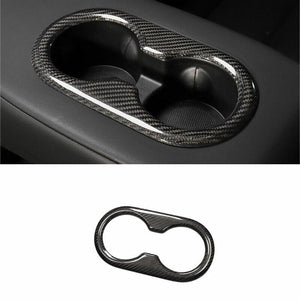 FACIA Backseat Cup Holder for Tesla Model 3 Model Y Carbon Fiber Interior Mods