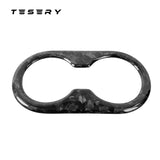 FACIA Backseat Cup Holder for Tesla Model 3 Model Y Carbon Fiber Interior Mods
