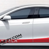 FACIA Side Skirt Stripe Decals (2-Pack) 3 Styles Multiple Colors Scratch Protection