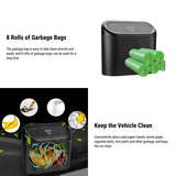 FACIA Car Trash Can with 8 Rolls of Garbage Bags for Tesla